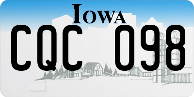 IA license plate CQC098