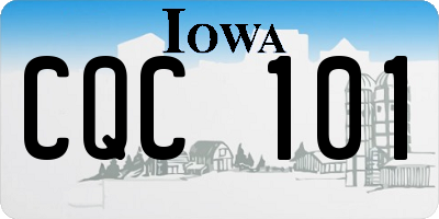 IA license plate CQC101