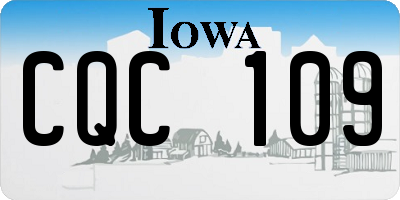 IA license plate CQC109