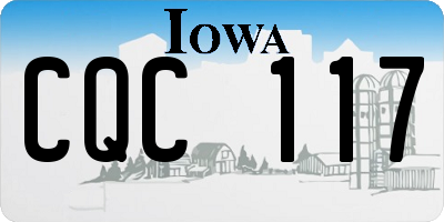 IA license plate CQC117