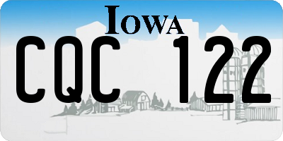 IA license plate CQC122