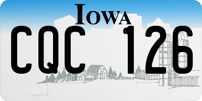 IA license plate CQC126