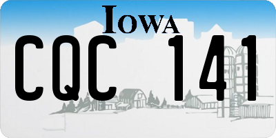 IA license plate CQC141
