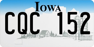 IA license plate CQC152