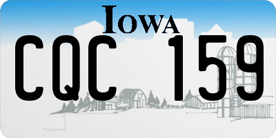 IA license plate CQC159