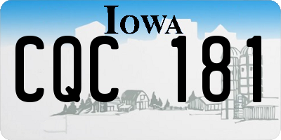IA license plate CQC181