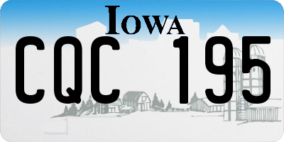 IA license plate CQC195