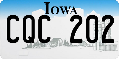 IA license plate CQC202