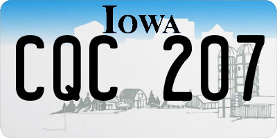 IA license plate CQC207