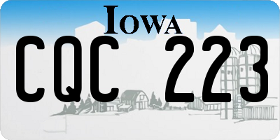 IA license plate CQC223