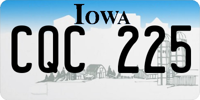 IA license plate CQC225