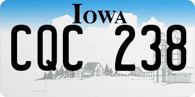 IA license plate CQC238
