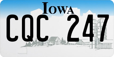 IA license plate CQC247
