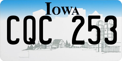 IA license plate CQC253