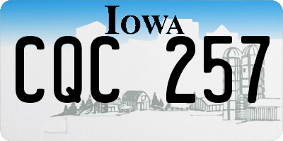 IA license plate CQC257