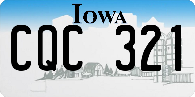IA license plate CQC321