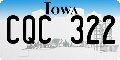 IA license plate CQC322