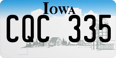 IA license plate CQC335