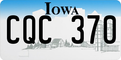 IA license plate CQC370