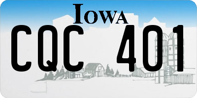 IA license plate CQC401