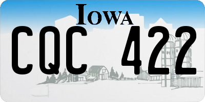 IA license plate CQC422
