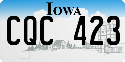 IA license plate CQC423