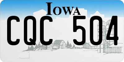 IA license plate CQC504