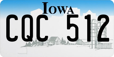 IA license plate CQC512