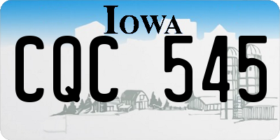 IA license plate CQC545