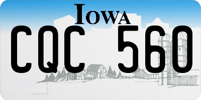 IA license plate CQC560