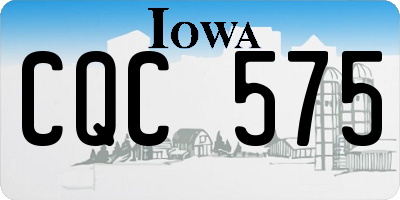 IA license plate CQC575