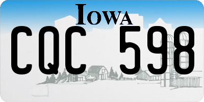 IA license plate CQC598