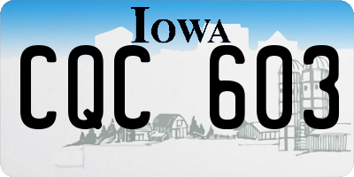 IA license plate CQC603