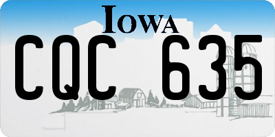 IA license plate CQC635