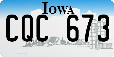IA license plate CQC673