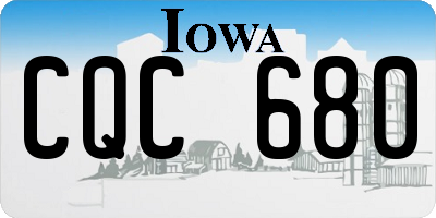 IA license plate CQC680