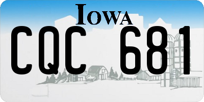IA license plate CQC681