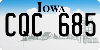 IA license plate CQC685