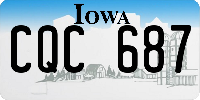 IA license plate CQC687