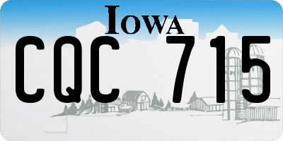 IA license plate CQC715