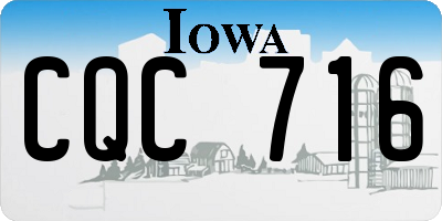 IA license plate CQC716