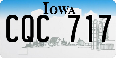 IA license plate CQC717