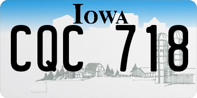 IA license plate CQC718