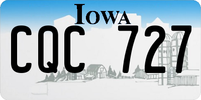 IA license plate CQC727