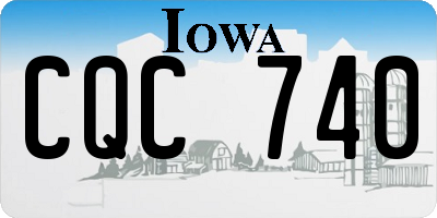 IA license plate CQC740
