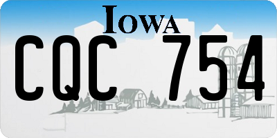 IA license plate CQC754