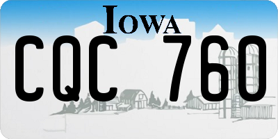 IA license plate CQC760