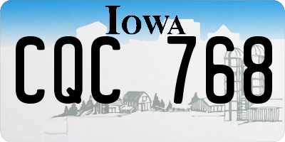 IA license plate CQC768