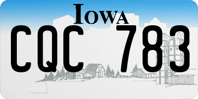 IA license plate CQC783
