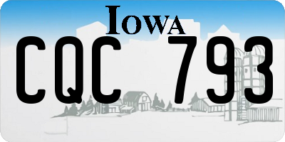 IA license plate CQC793